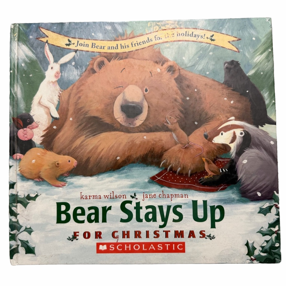 Scholastic Bear Stays Up for Christmas Festive Animal Adventure Hardcover Book